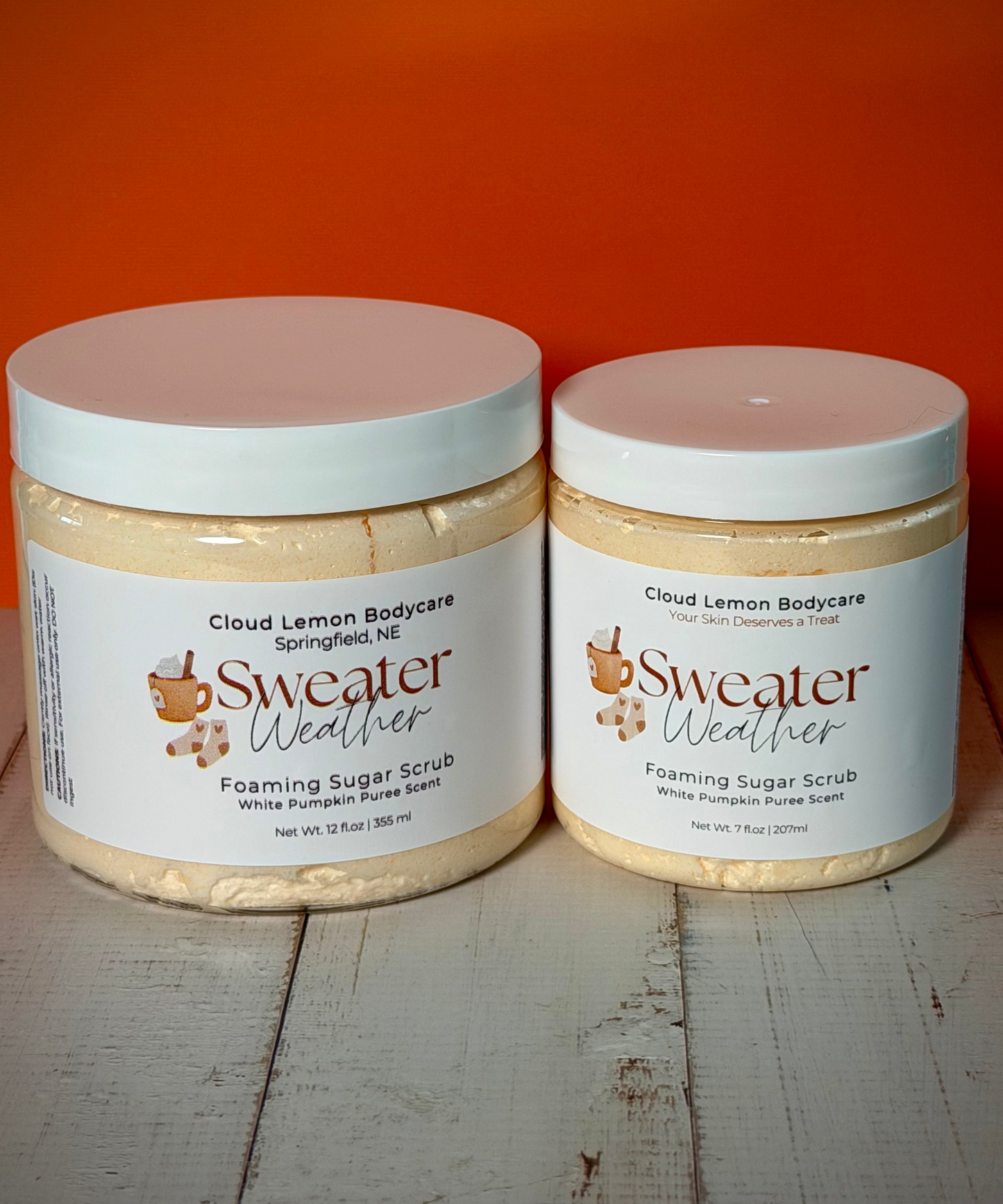 Foaming Sugar Scrub 🎃 White Pumpkin Puree Scent