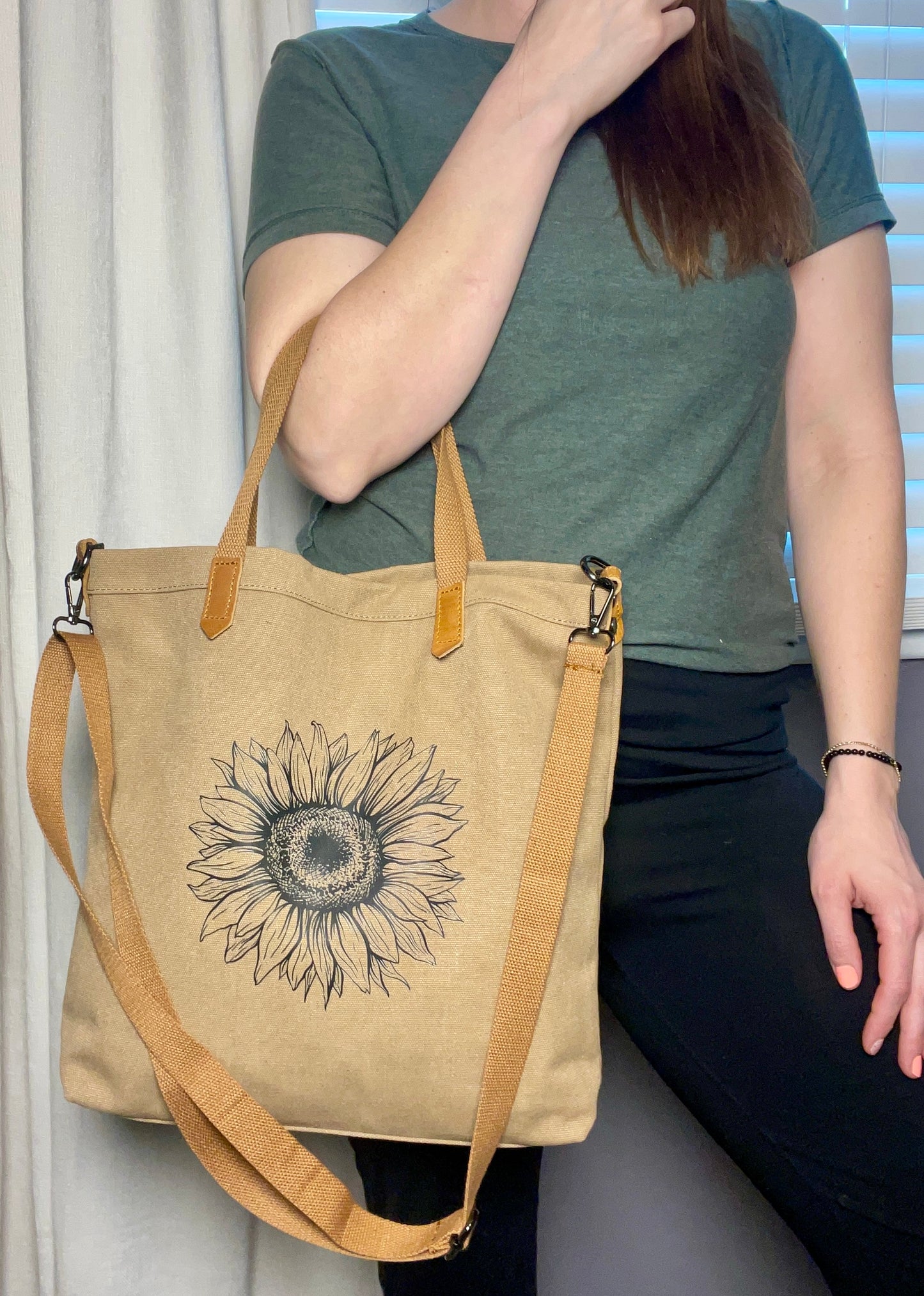 Canvas Bag Sunflower Design