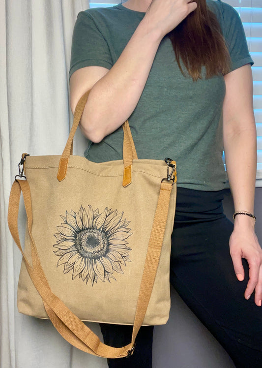Canvas Bag Sunflower Design
