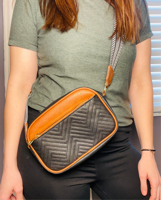 Women's Crossbody Bag - black, brown, or white