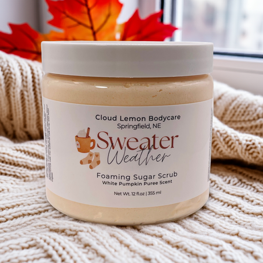 Foaming Sugar Scrub 🎃 White Pumpkin Puree Scent