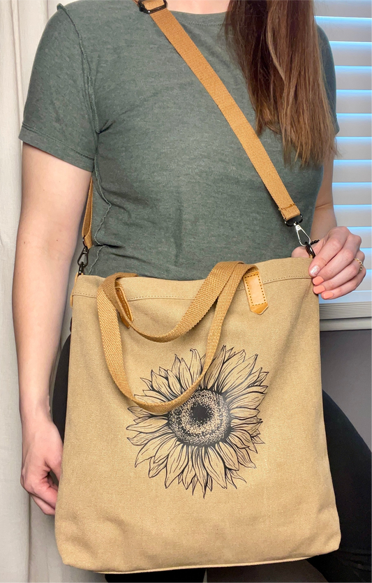 Canvas Bag Sunflower Design