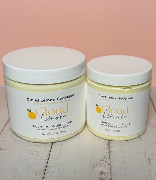 Foaming Sugar Scrub 🍋 Lemon Drop Cookie Scent