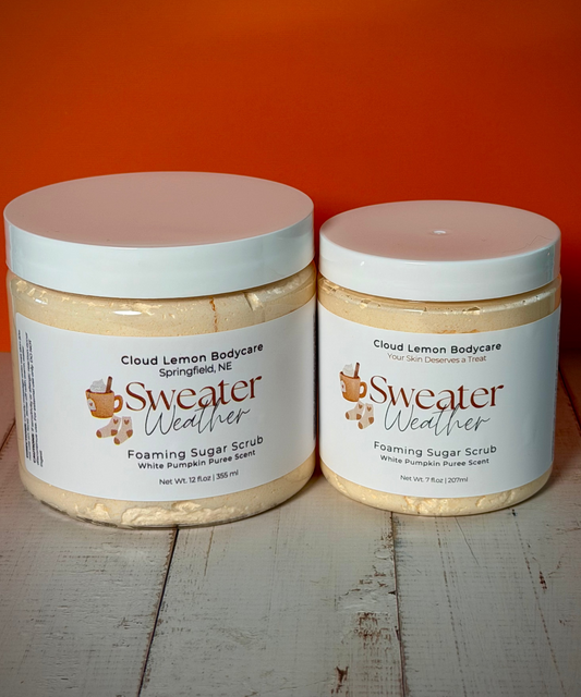 Foaming Sugar Scrub 🎃 White Pumpkin Puree Scent